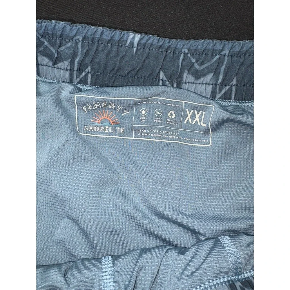 Faherty Shorelite Shorts Men's XXL Lines No Drawstring *Read Hole